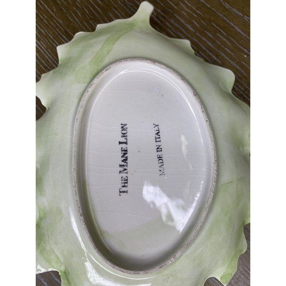 The Mane Lion Ceramic Leaf Tray Dish Orange Tangerine‎ Fruit Flower Italy Candy - Picture 16 of 16